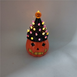 CERAMIC HALLOWEEN DECORATION WITH LED